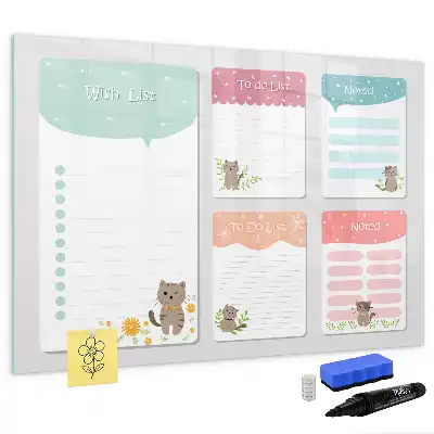Tableau magnétique pour dessiner liste de souhaits
