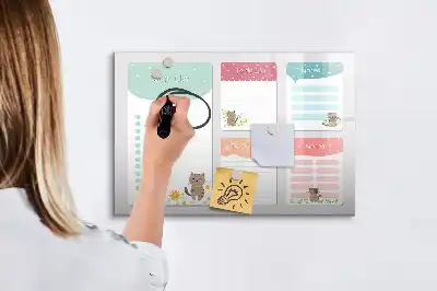 Tableau magnétique pour dessiner liste de souhaits