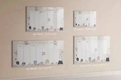 Tableau magnétique à dessiner planificateur hebdomadaire animaux