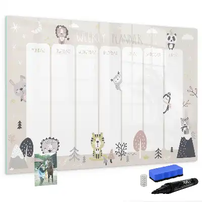 Tableau magnétique pour dessiner planning de la semaine