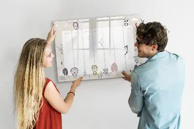Tableau magnétique pour dessiner planning de la semaine