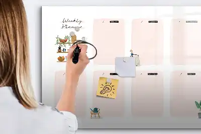 Planificateur hebdomadaire tableau magnétique à dessiner
