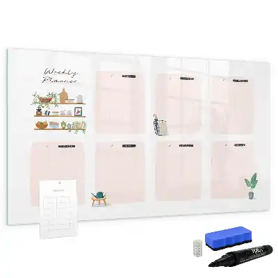 Planificateur hebdomadaire tableau magnétique à dessiner