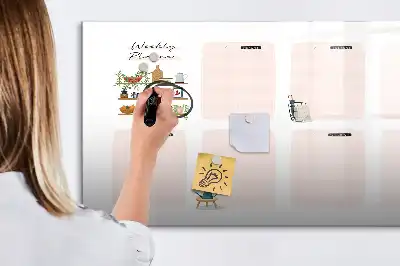 Planificateur hebdomadaire tableau magnétique à dessiner