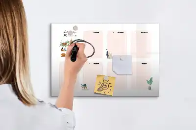 Planificateur hebdomadaire tableau magnétique à dessiner