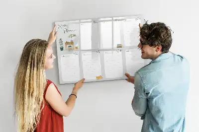 Tableau magnétique pour dessiner modèle planificateur hebdomadaire douillet