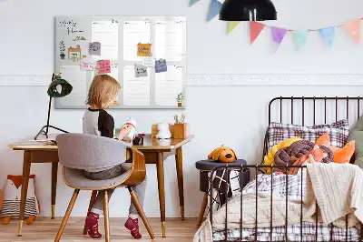 Tableau magnétique pour dessiner modèle planificateur hebdomadaire douillet