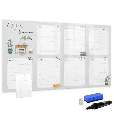 Tableau magnétique pour dessiner modèle planificateur hebdomadaire douillet