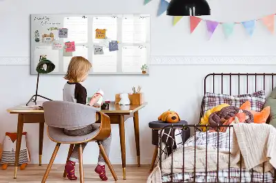 Tableau magnétique pour dessiner modèle planificateur hebdomadaire douillet