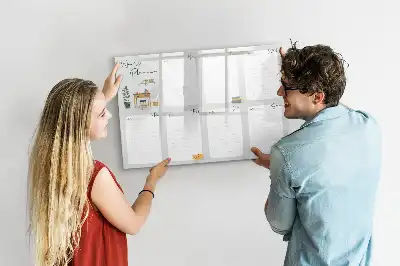 Tableau magnétique pour dessiner modèle planificateur hebdomadaire douillet