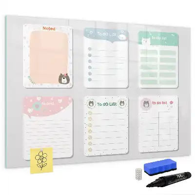 Tableau magnétique pour dessiner avec notes colorées