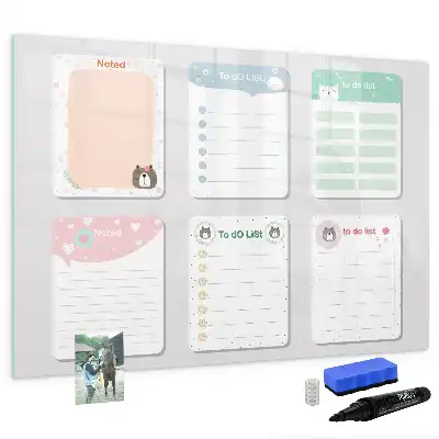 Tableau magnétique pour dessiner avec notes colorées
