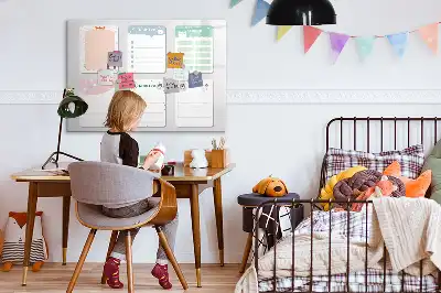 Tableau magnétique pour dessiner avec notes colorées