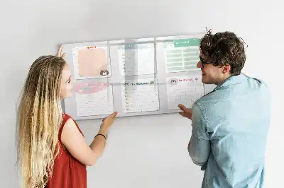 Tableau magnétique pour dessiner avec notes colorées