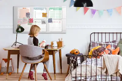 Tableau magnétique pour dessiner avec notes colorées