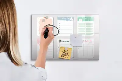Tableau magnétique pour dessiner avec notes colorées