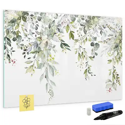 Tableau magnétique à dessiner modèle nature fleurie