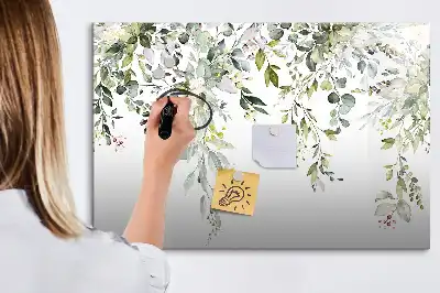 Tableau magnétique à dessiner modèle nature fleurie