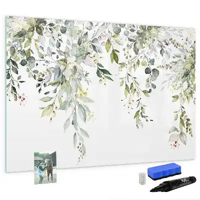 Tableau magnétique à dessiner modèle nature fleurie