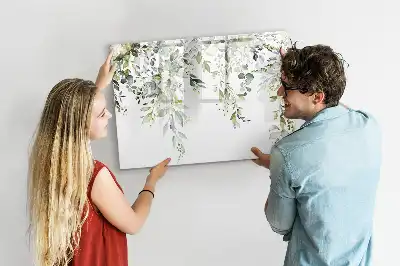 Tableau magnétique à dessiner modèle nature fleurie