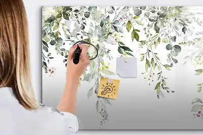 Tableau magnétique à dessiner modèle nature fleurie