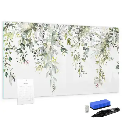 Tableau magnétique à dessiner modèle nature fleurie