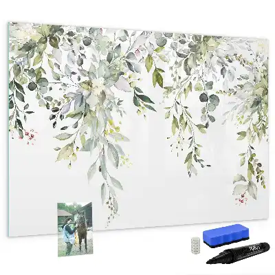 Tableau magnétique à dessiner modèle nature fleurie
