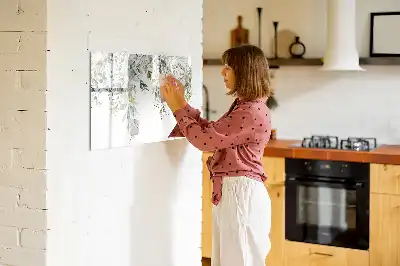 Tableau magnétique à dessiner modèle nature fleurie