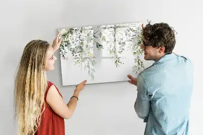 Tableau magnétique à dessiner modèle nature fleurie