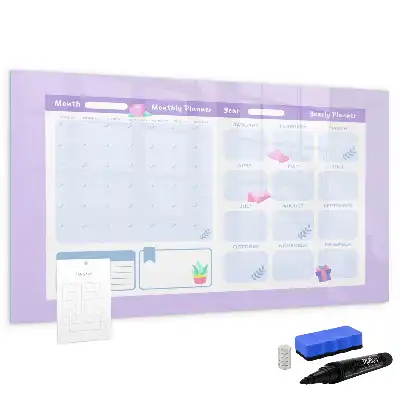 Tableau magnétique pour dessiner planificateur annuel rose