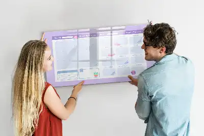 Tableau magnétique pour dessiner planificateur annuel rose