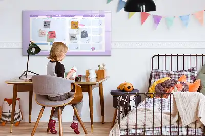 Tableau magnétique pour dessiner planificateur annuel rose