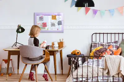Tableau magnétique pour dessiner planificateur annuel rose