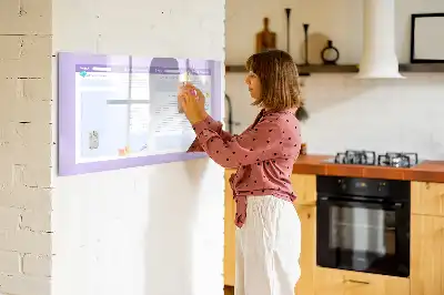 Tableau magnétique à dessiner planificateur annuel rose