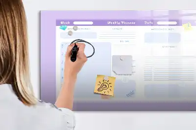 Tableau magnétique à dessiner planificateur annuel rose