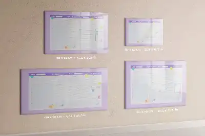 Tableau magnétique à dessiner planificateur annuel rose