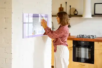 Tableau magnétique à dessiner planificateur annuel rose