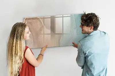 Tableau magnétique pour dessiner motif abstraction de vagues