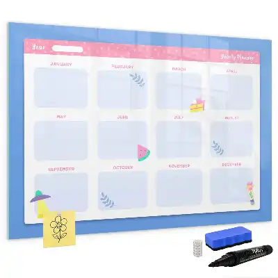 Tableau magnétique à dessiner planificateur mensuel