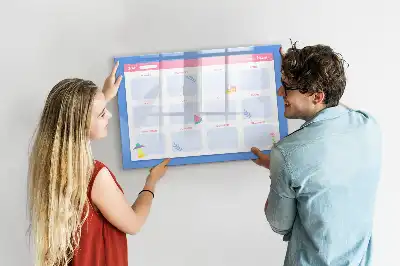 Tableau magnétique à dessiner planificateur mensuel