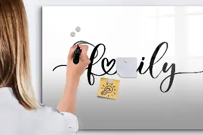 Tableau magnétique pour dessiner modèle texte famille