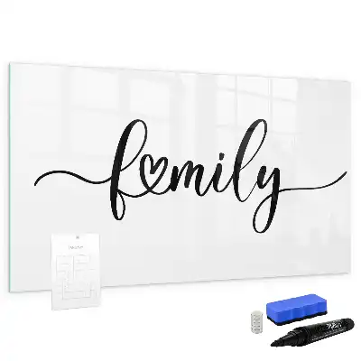 Tableau magnétique pour dessiner modèle texte famille