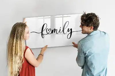 Tableau magnétique pour dessiner modèle texte famille