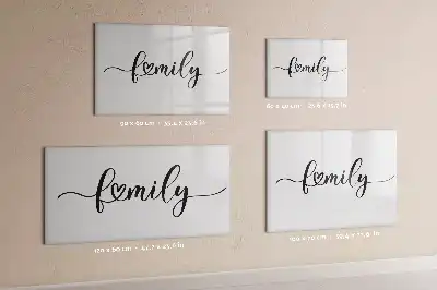 Tableau magnétique pour dessiner modèle texte famille