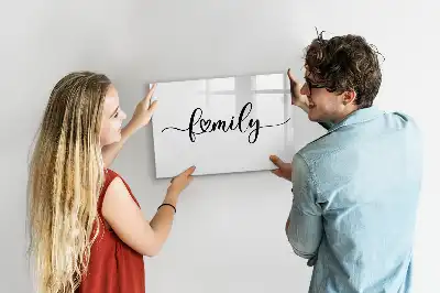Tableau magnétique pour dessiner modèle texte famille