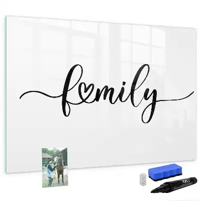 Tableau magnétique pour dessiner modèle texte famille