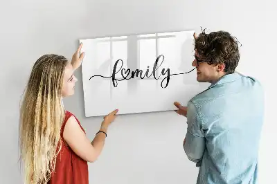 Tableau magnétique pour dessiner modèle texte famille