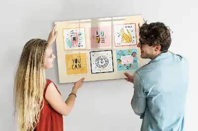Tableau magnétique à dessiner motifs slogans motivants