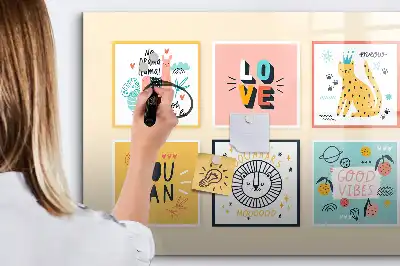 Tableau magnétique à dessiner motifs slogans motivants