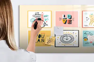 Tableau magnétique à dessiner motifs slogans motivants